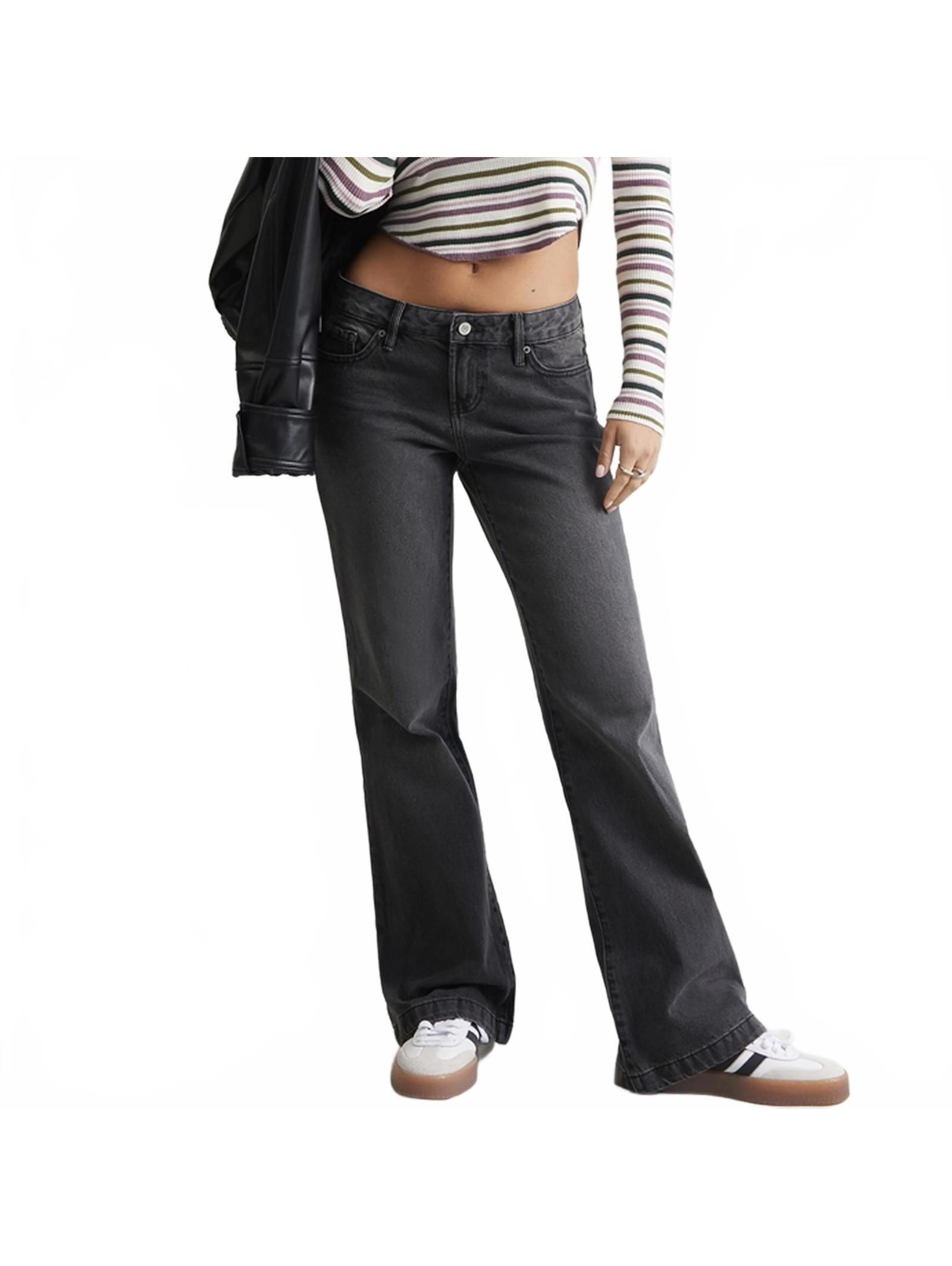 Pacsun Jade Low Rise Button Pocket Bootcut Jeans Faded Black Nwt Willa Size 30